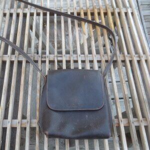 Liz Claiborne Thick Leather Utility Travel Shoulder Pouch.